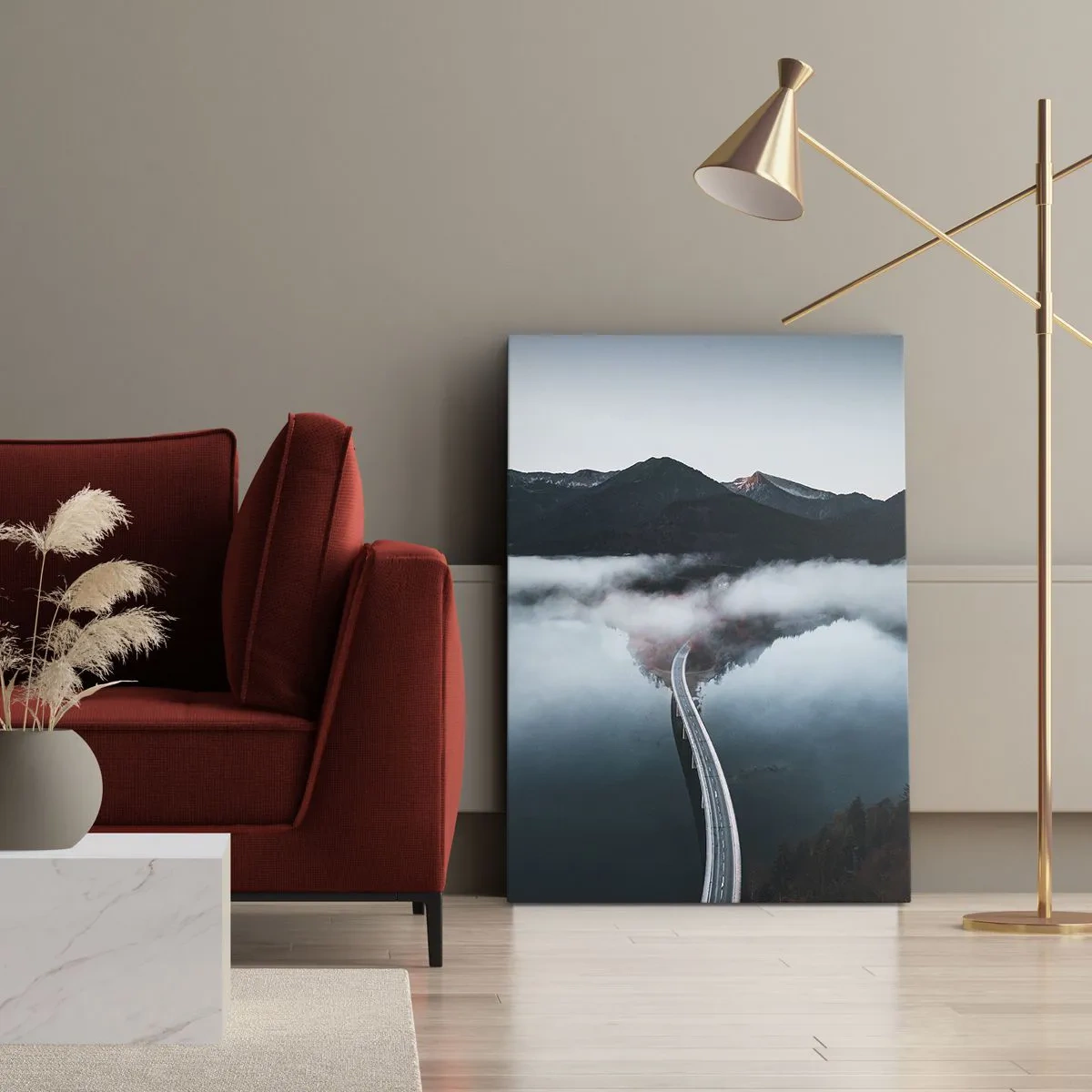 Obraz na plátně - U vody hladké jako zrcadlo - 80x120 cm