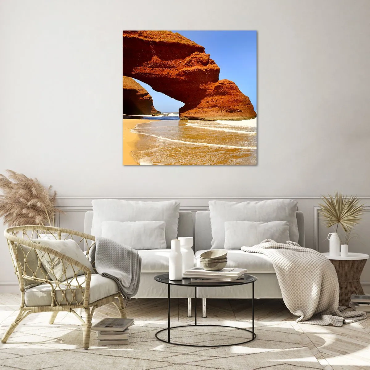 Obraz na skle - Voda a vítr po tisíce let - 40x40 cm