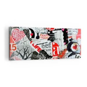 Obraz na plátně - Hipsterská koláž - 100x40 cm