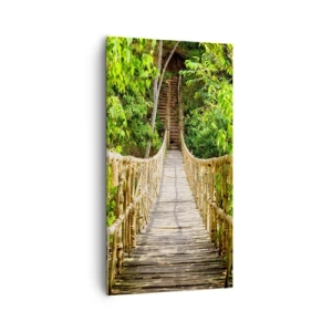 Obraz na plátně - Zavěšený v zelené - 55x100 cm