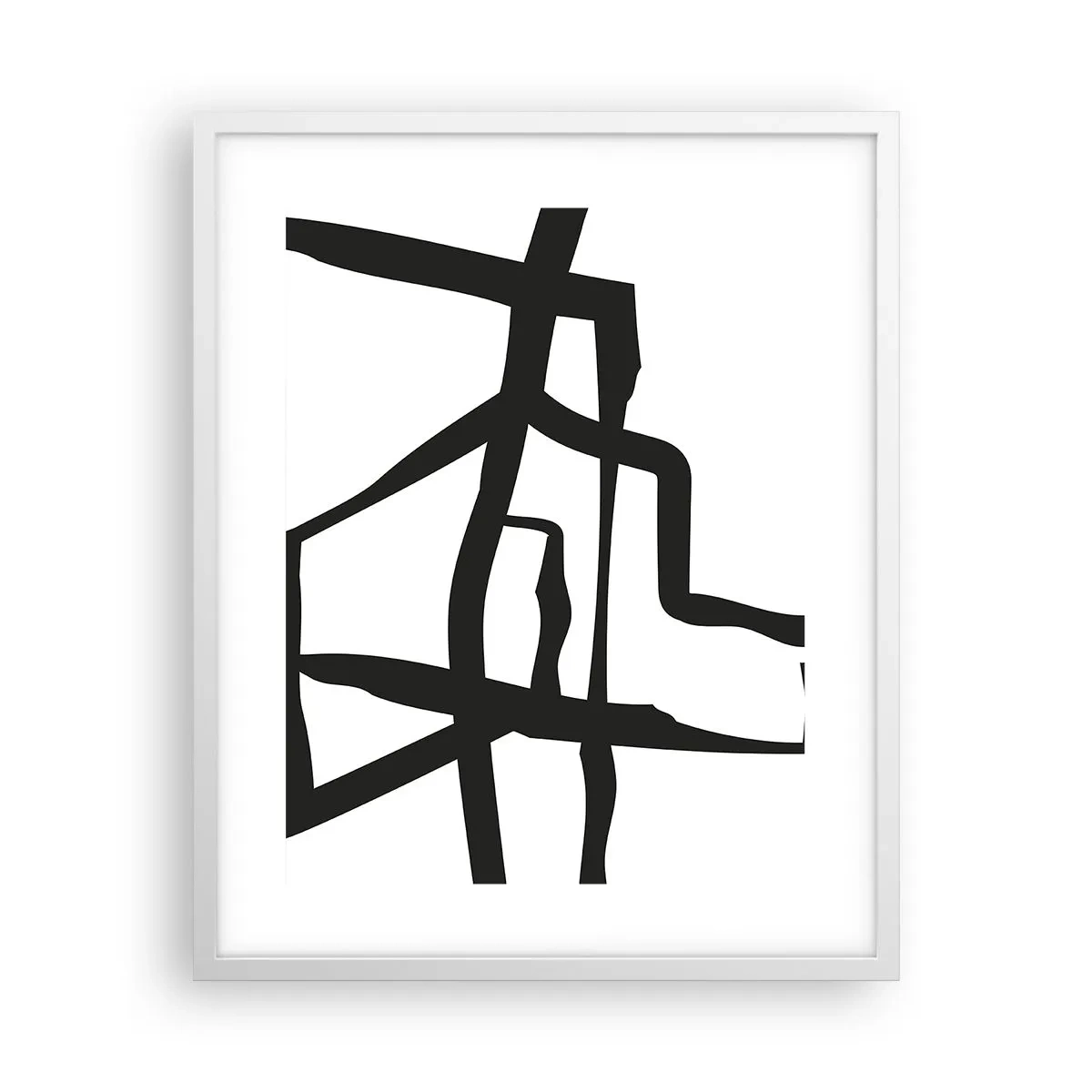 Plakát v bílém rámu - Černobílá konstrukce - 40x50 cm
