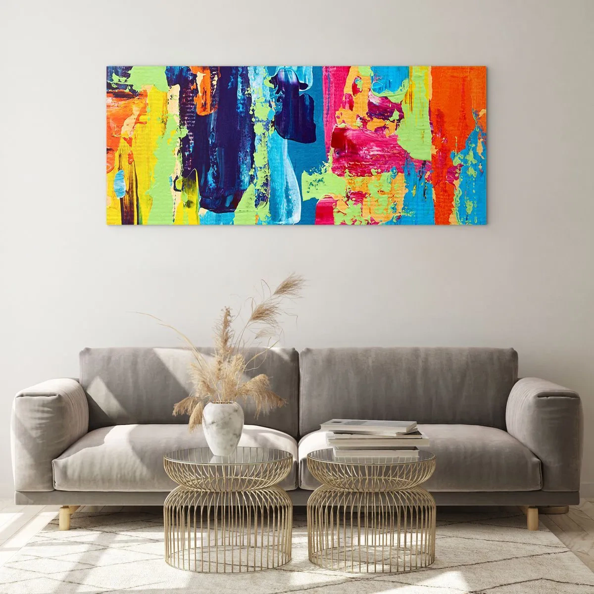 Obraz na skle - Život je krásný! - 100x40 cm