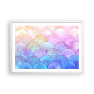 Plakát v bílém rámu - Perleťová šupina - 70x50 cm