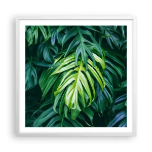 Plakát v bílém rámu - Ponořit se do svěžesti - 60x60 cm