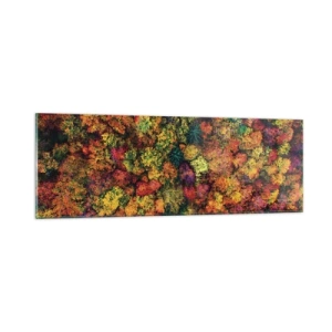 Obraz na skle - Kytice podzimních stromů - 90x30 cm