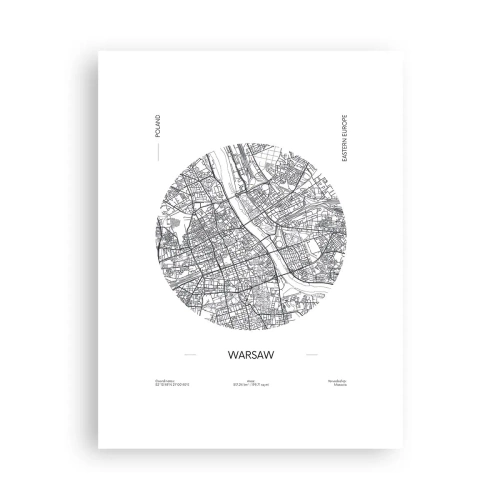 Plakát - Anatomie Varšavy - 30x40 cm