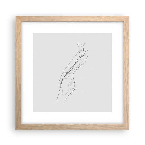 Plakát v rámu světlý dub - Pouze slib - 30x30 cm