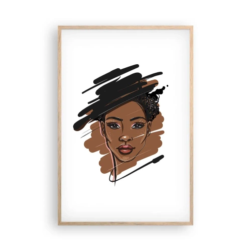 Plakát v rámu světlý dub - Sladká jako čokoláda - 61x91 cm