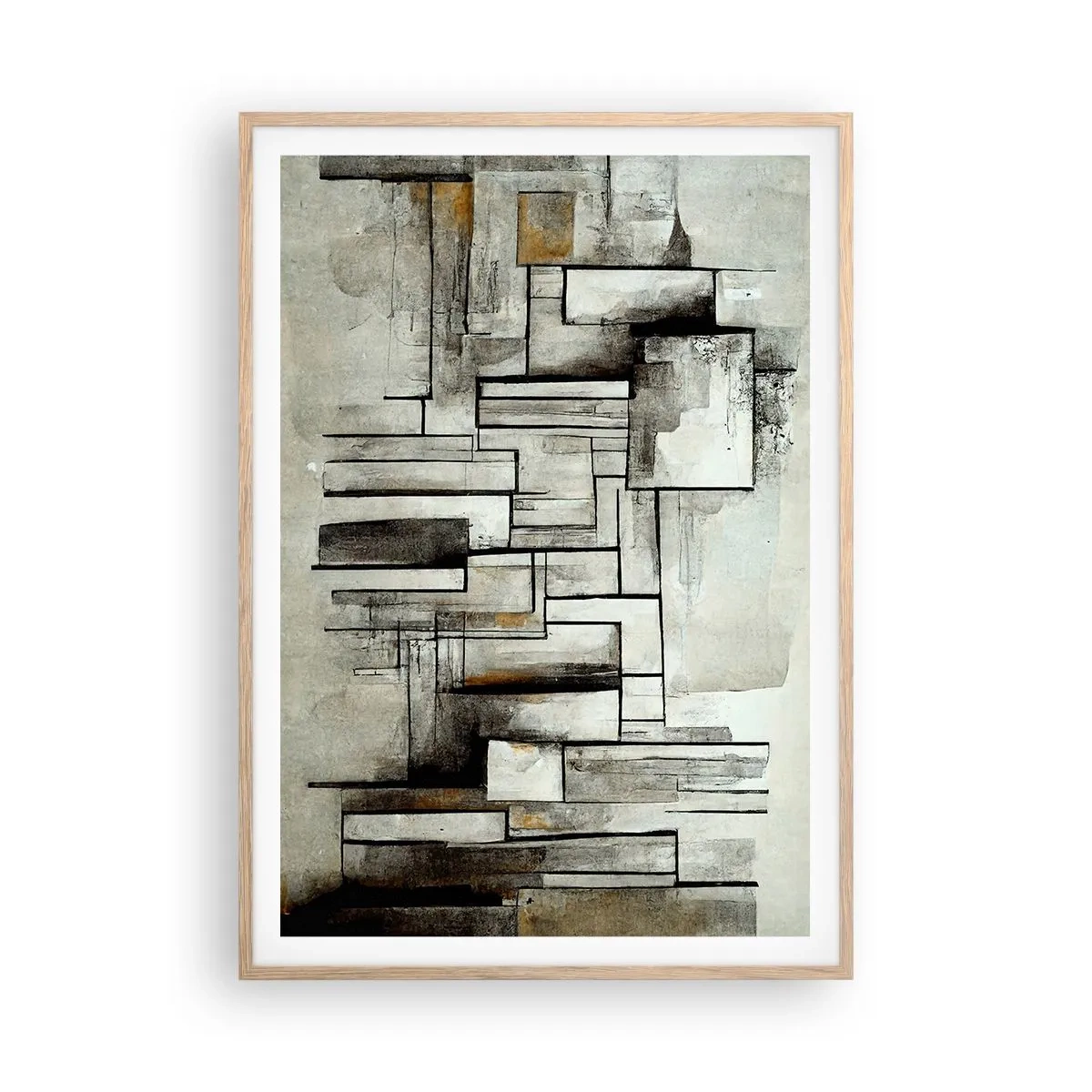 Plakát v rámu světlý dub - Síla jednoduchosti - 70x100 cm