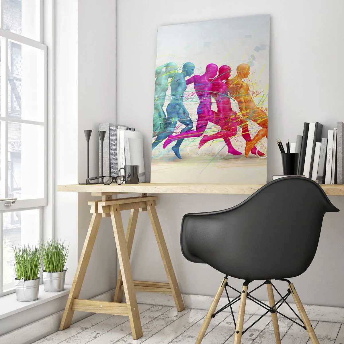 Obraz na skle - Harmonie pohybu - 50x70 cm