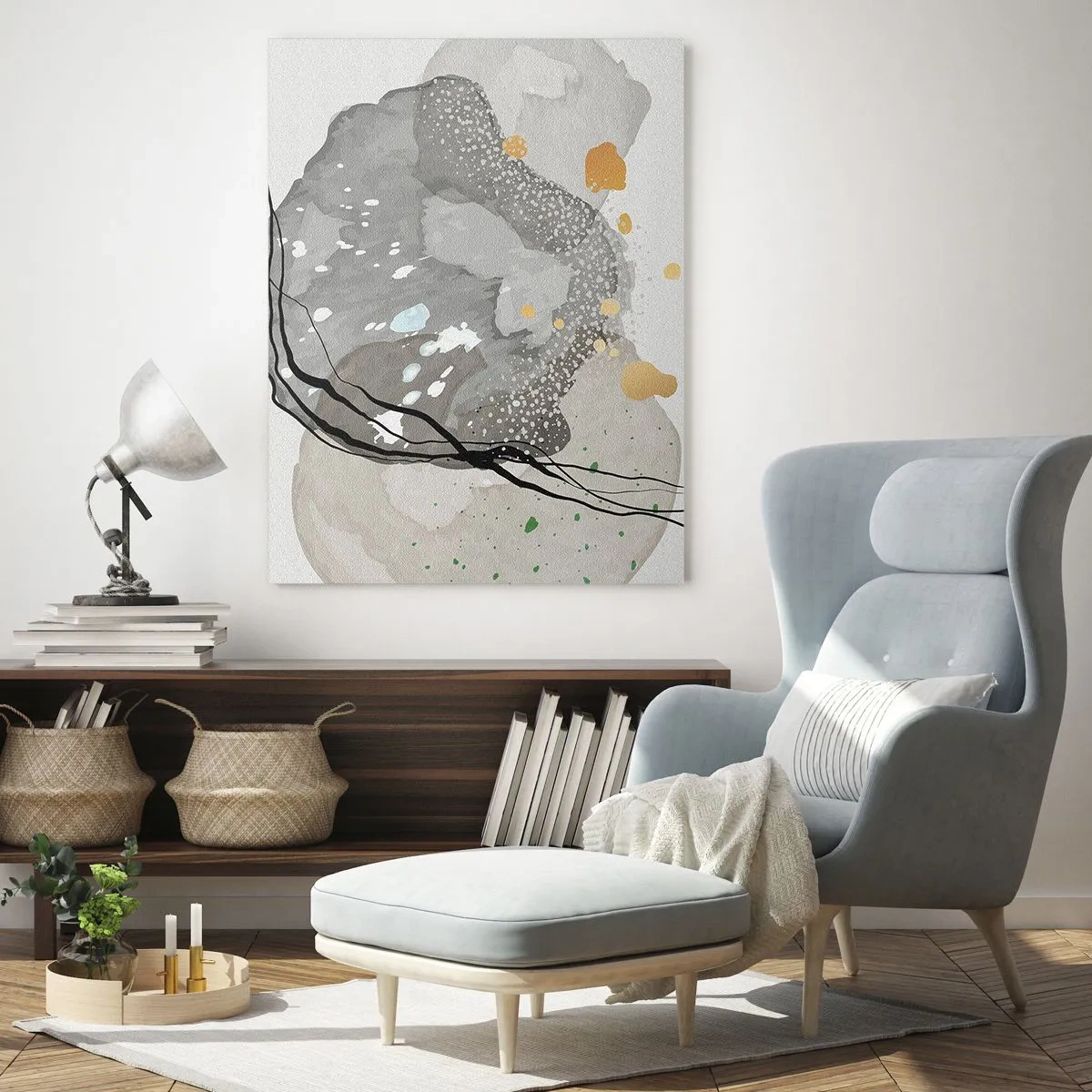 Obraz na skle - Organická kompozice - 50x70 cm