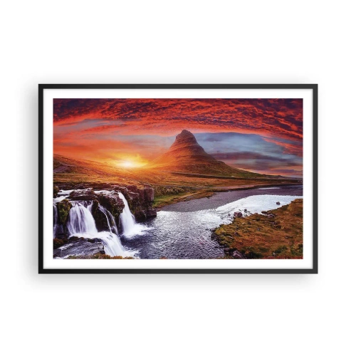 Plakát v černém rámu - Pohled na Středozem - 91x61 cm