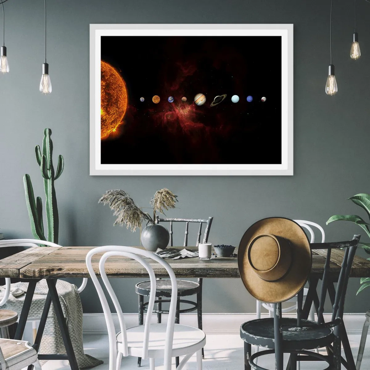 Plakát v bílém rámu - Naše čtvrť - 91x61 cm