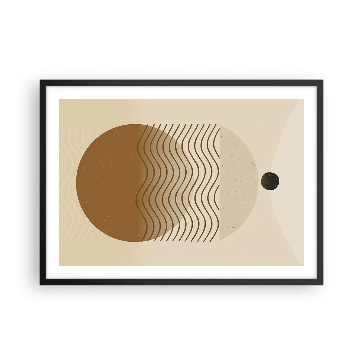 Plakát v černém rámu - O původu geometrických obrazců - 70x50 cm
