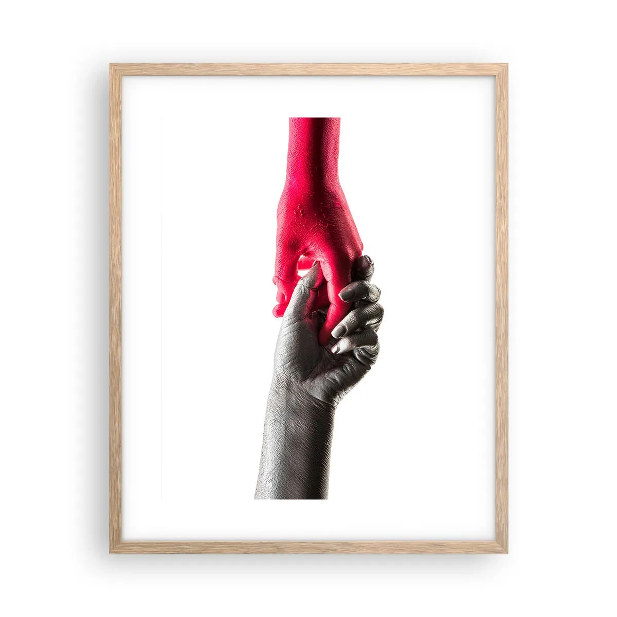 Plakát v rámu světlý dub - Spolu i když jsme odlišní - 40x50 cm