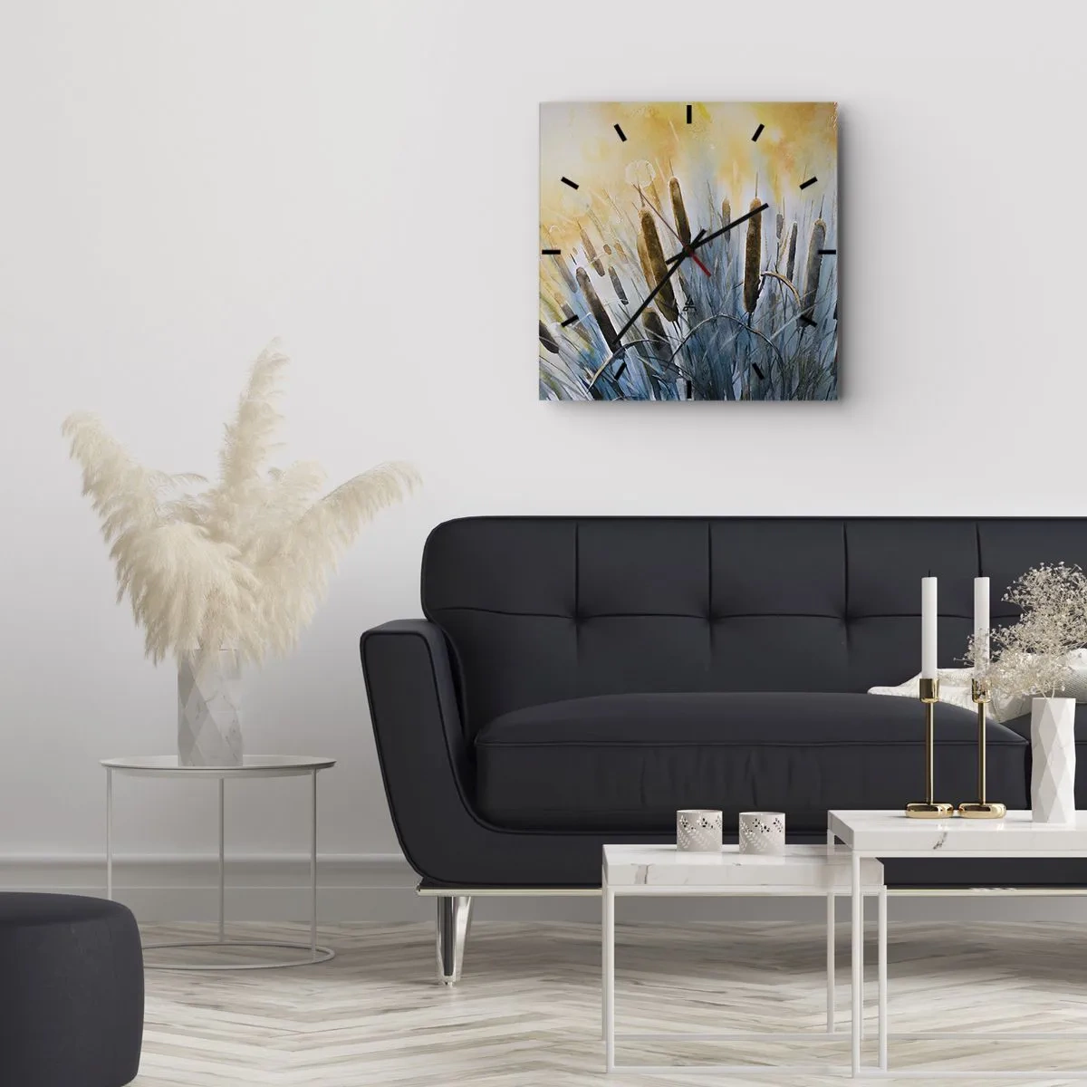 Nástěnné hodiny - Chlad vody, žár slunce - 30x30 cm