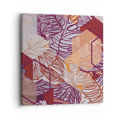 Obraz na plátně - Nemožný vztah mezi geometrií a přírodou - 40x40 cm