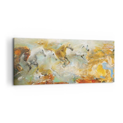 Obraz na plátně - Cválá světlem - 100x40 cm