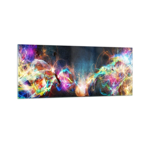 Obraz na skle - Radostně proti tmě - 100x40 cm