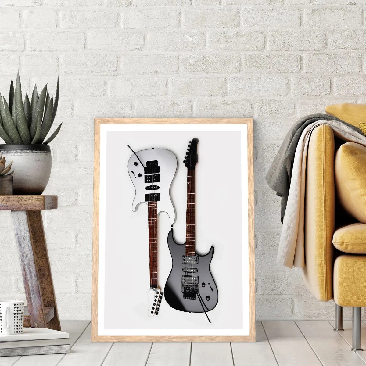 Plakát v rámu světlý dub - Harmonie tvarů - 40x50 cm