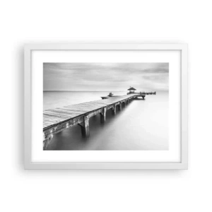 Plakát v bílém rámu - Daleko od nás - 40x30 cm