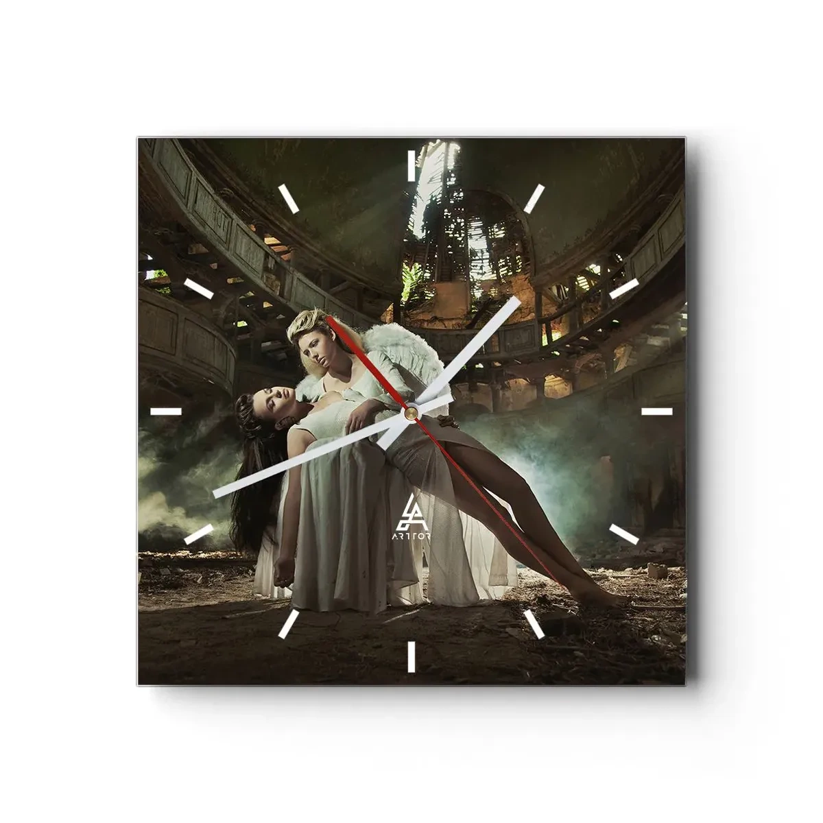 Nástěnné hodiny - Duch starého divadla - 40x40 cm