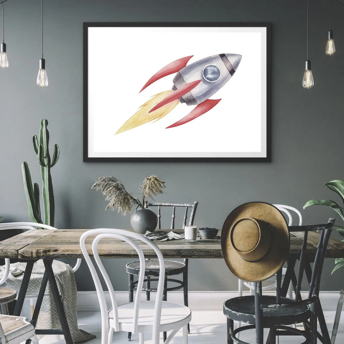 Plakát v černém rámu - Výš, rychleji, dál - 100x70 cm