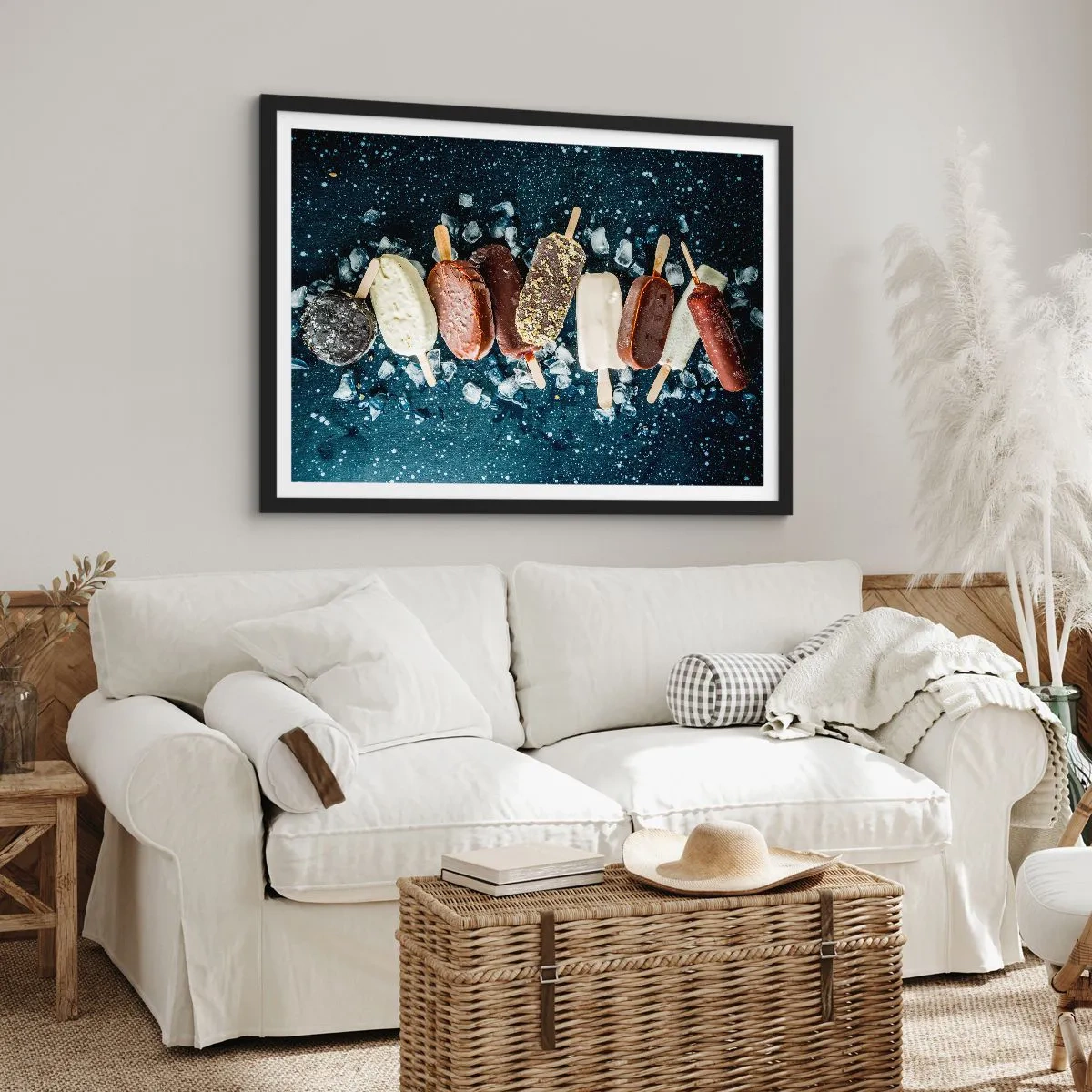 Plakát v černém rámu - Chuť horkého léta - 70x50 cm