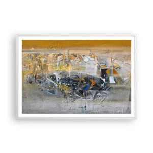 Plakát v bílém rámu - Všechno se podaří - 100x70 cm