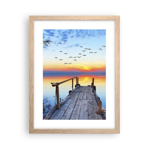 Plakát v rámu světlý dub - Je čas vrátit se… - 30x40 cm