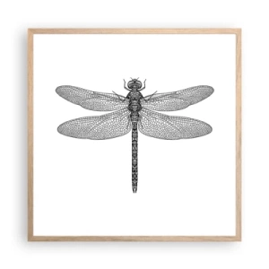 Plakát v rámu světlý dub - Přesnost přírody - 60x60 cm