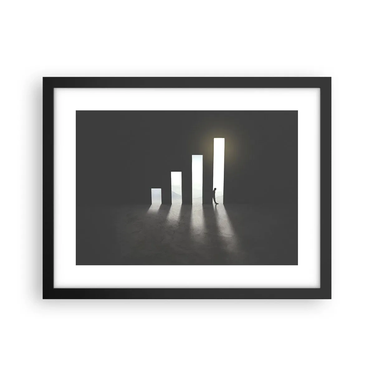 Plakát v černém rámu - Úspěch – imprese - 40x30 cm