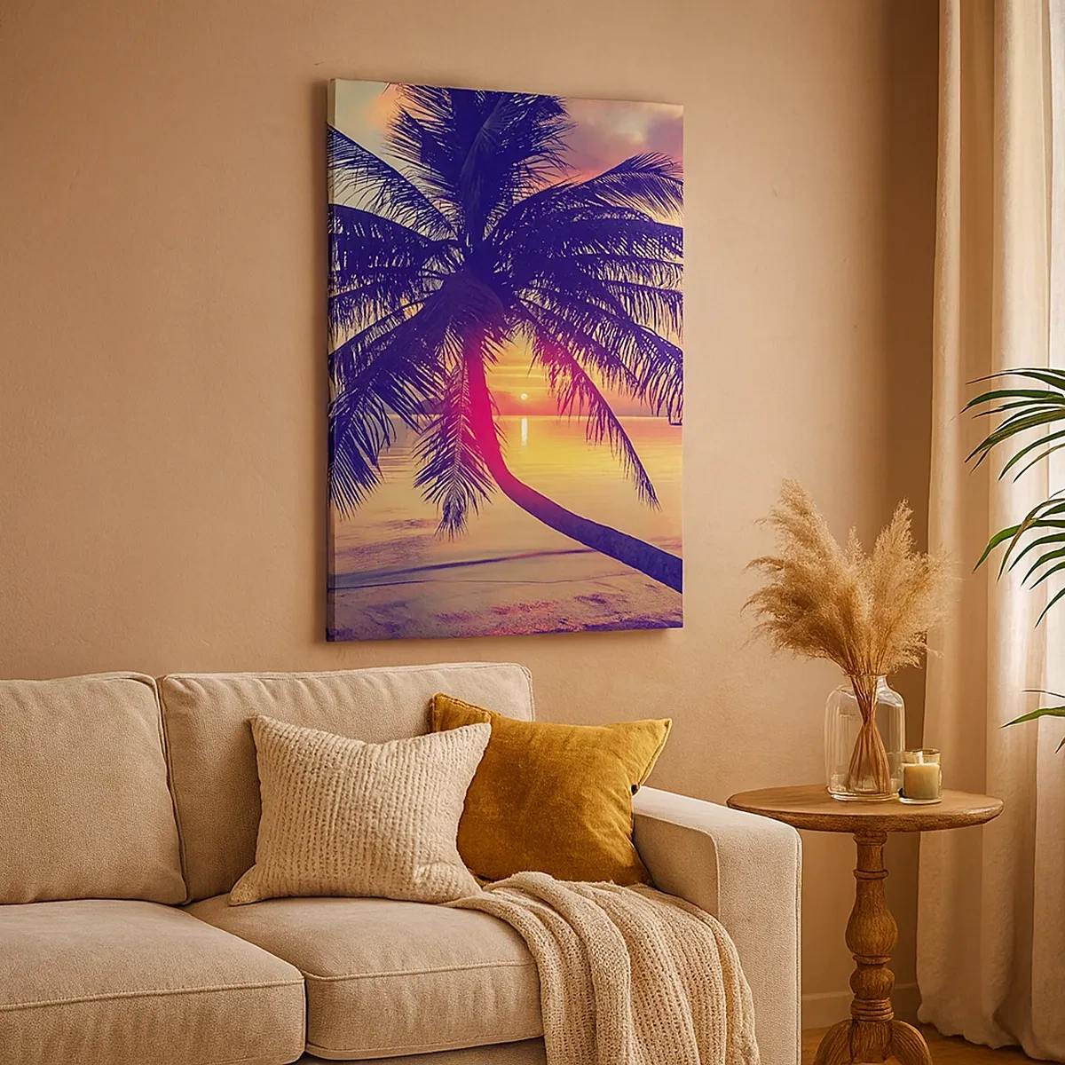 Obraz na plátně - Večer pod palmami - 50x70 cm