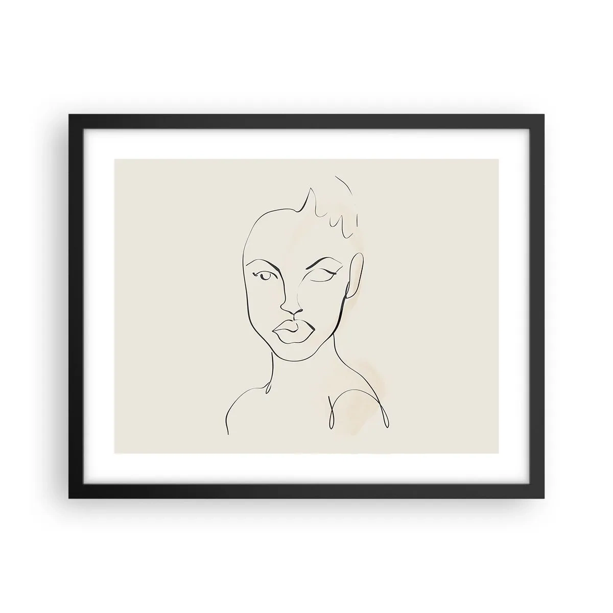 Plakát v černém rámu - Obrys smyslnosti - 50x40 cm