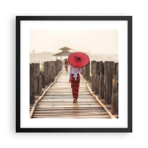 Plakát v černém rámu - Na starém mostě - 40x40 cm