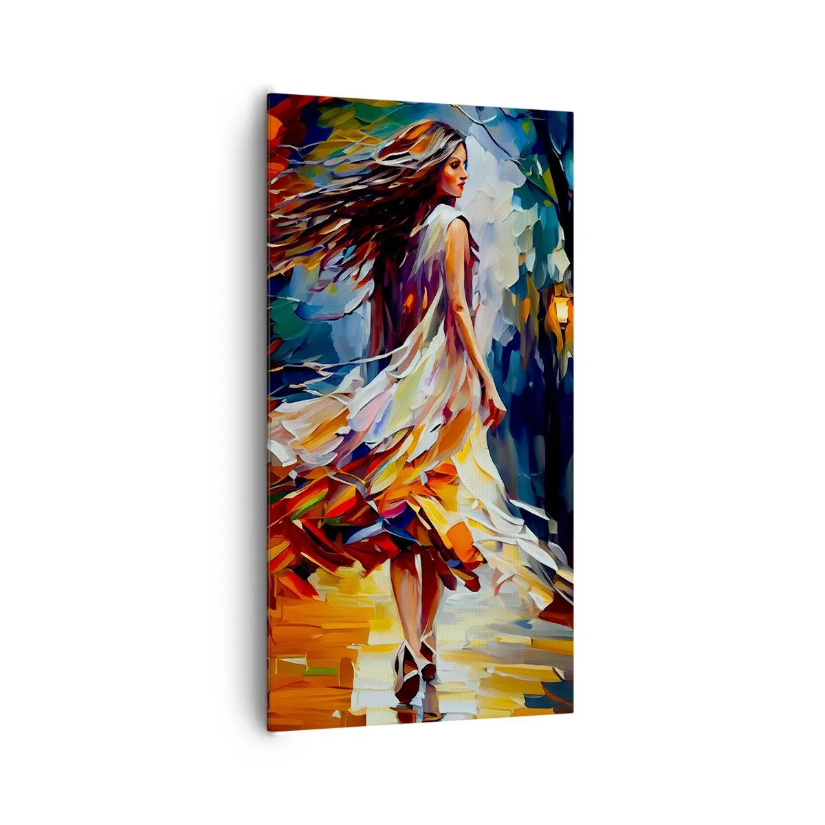 Obraz na plátně - Podzimní dívka - 65x120 cm