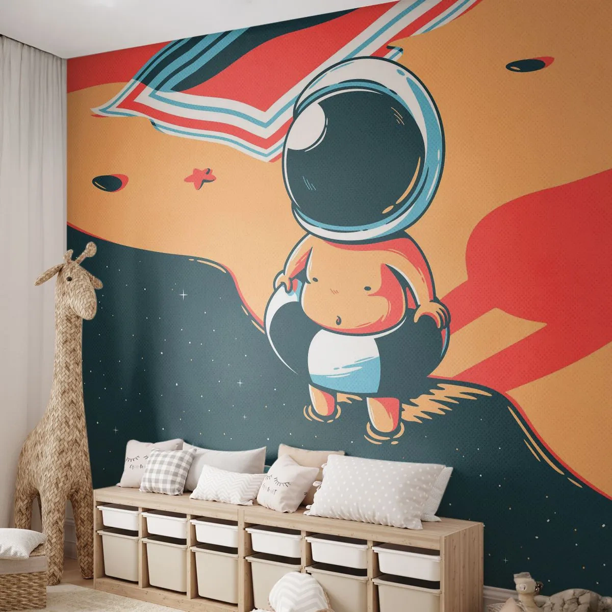 Fototapeta Samolepicí Deluxe Sticker - Z jiné perspektivy - Abstrakce, Pláž, Astronaut - 500x350 cm
