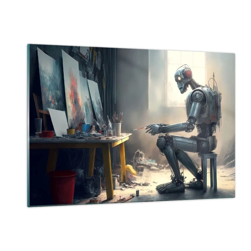 Obraz na skle - Akt stvoření - 120x80 cm