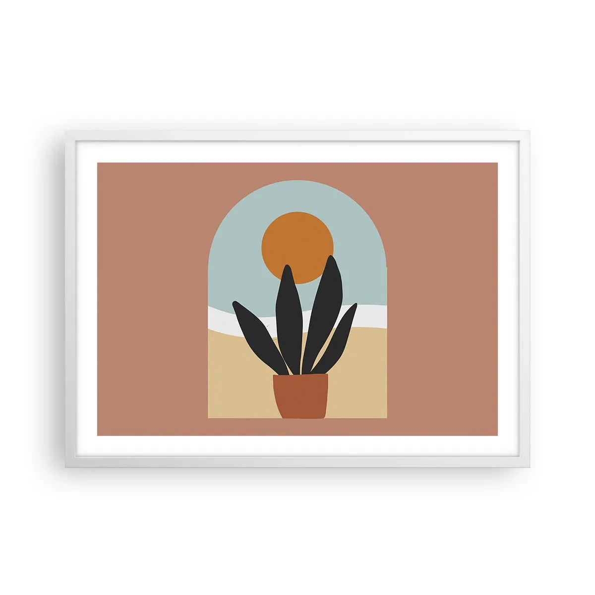Plakát v bílém rámu - Malé radosti - 70x50 cm