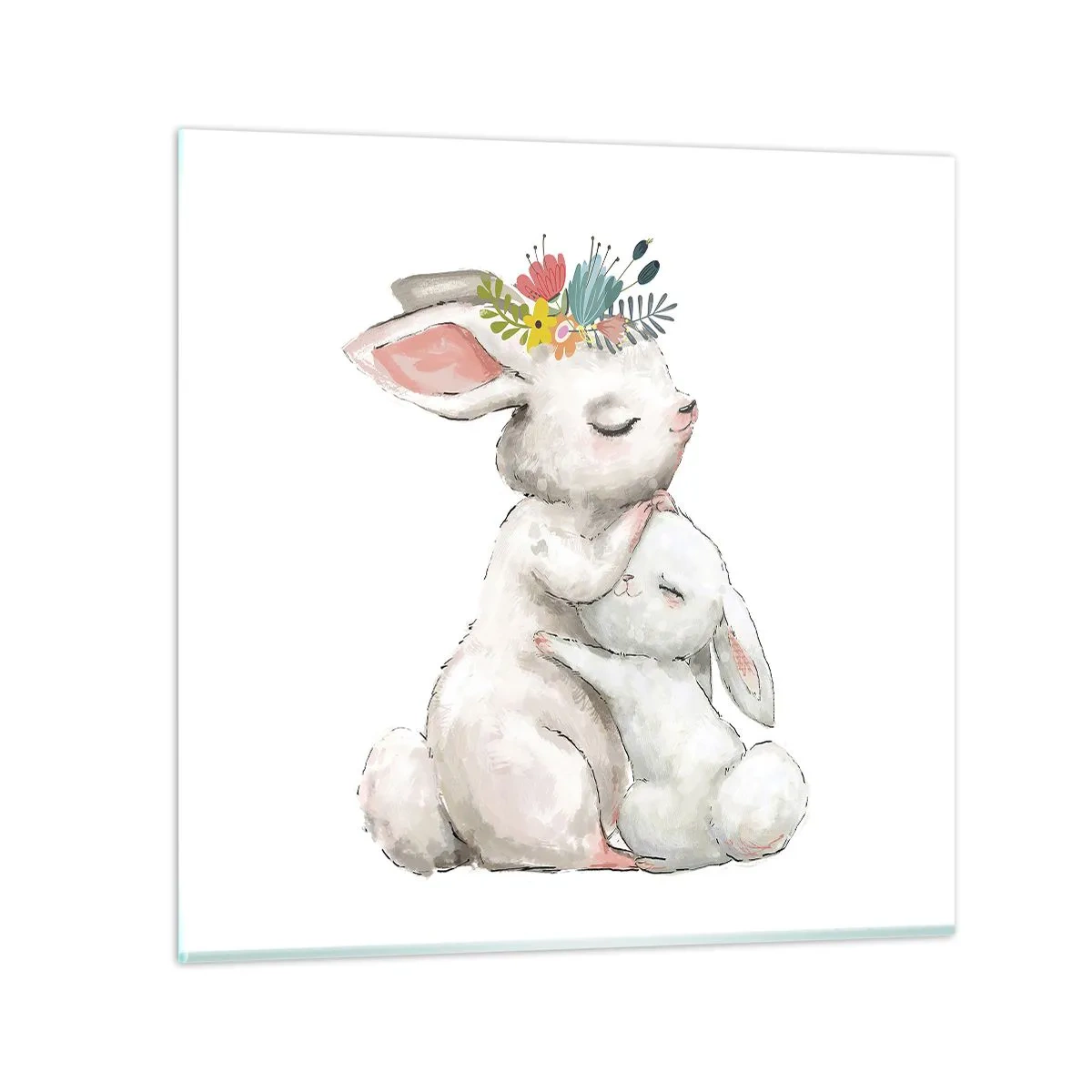 Obraz na skle - Nejlepší je u mámy - 40x40 cm