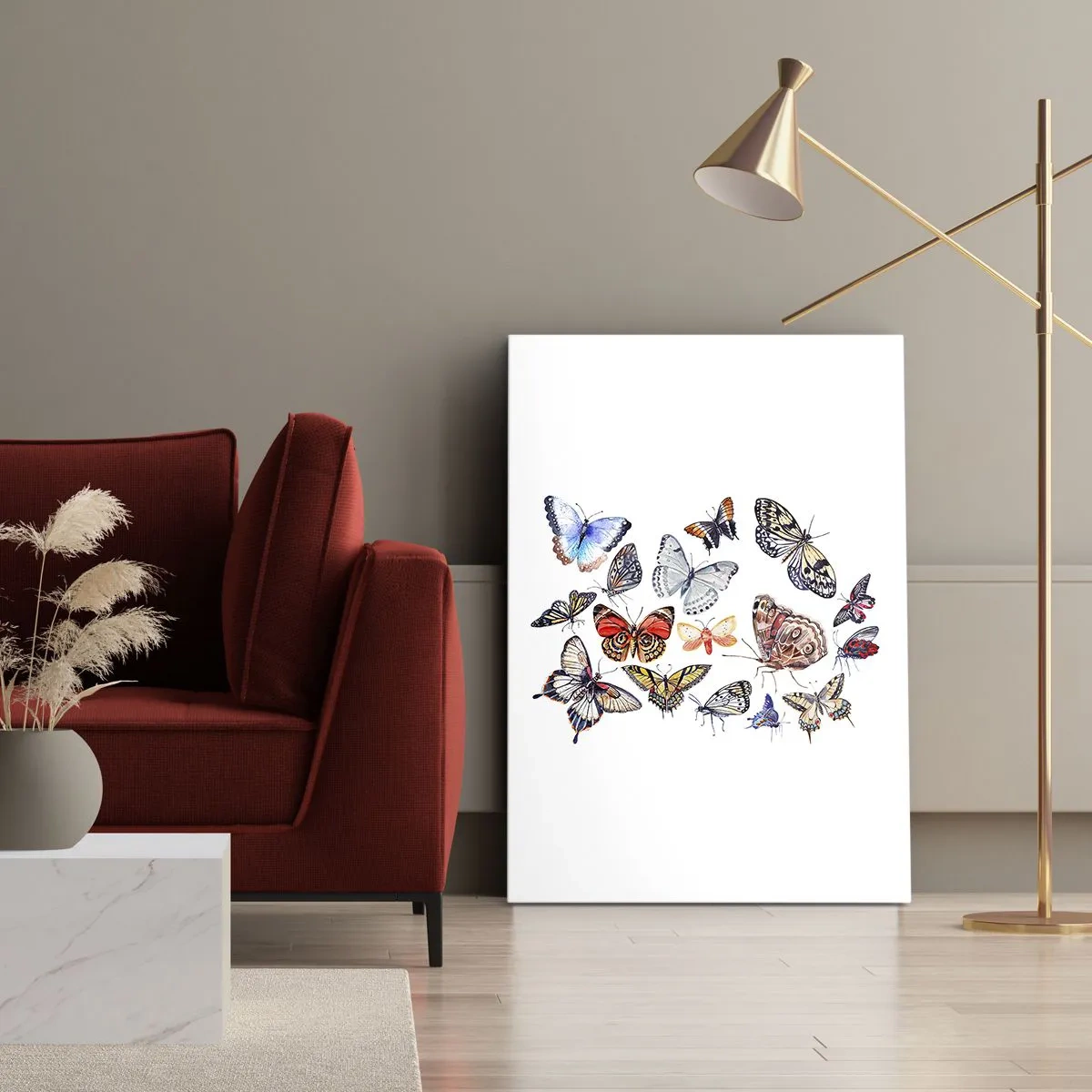 Obraz na plátně - Krajkový, barevný roj - 45x80 cm