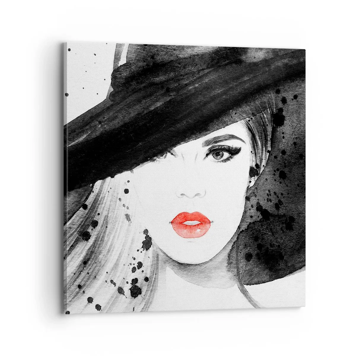 Obraz na plátně - Dáma v černém - 70x70 cm