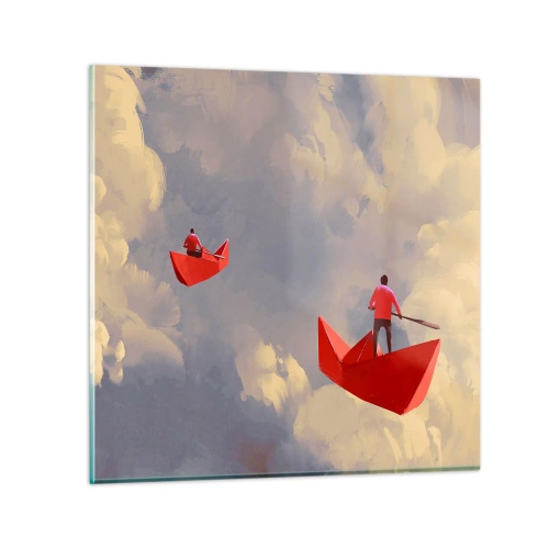 Obraz na skle - Výprava snílků - 40x40 cm