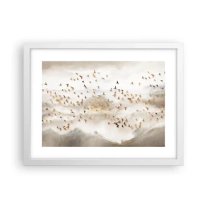 Plakát v bílém rámu - Je čas… - 40x30 cm