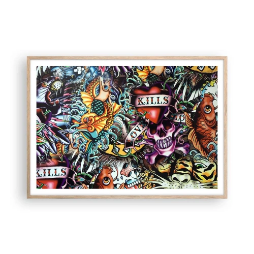 Plakát v rámu světlý dub - Sen tatéra - 100x70 cm