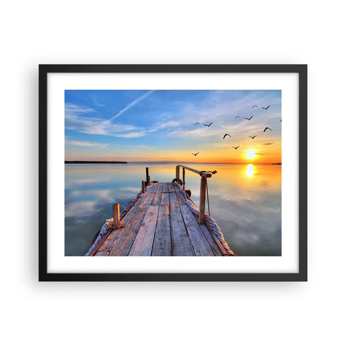 Plakát v černém rámu - Jít před sebe směrem ke slunci - 50x40 cm