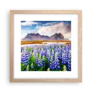 Plakát v rámu světlý dub - Síla a přísnost vedle mírnosti - 30x30 cm