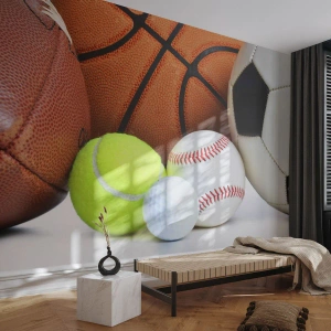 Fototapeta Standard Eco - Spojuje nás fotbal! - Sport, Fotbal, Basketbalový míč - 300x210 cm