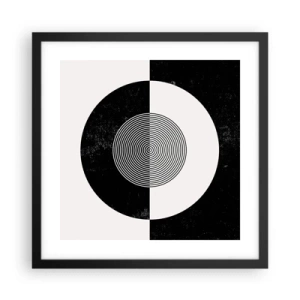 Plakát v černém rámu - Harmonie v černé a bílé - 40x40 cm