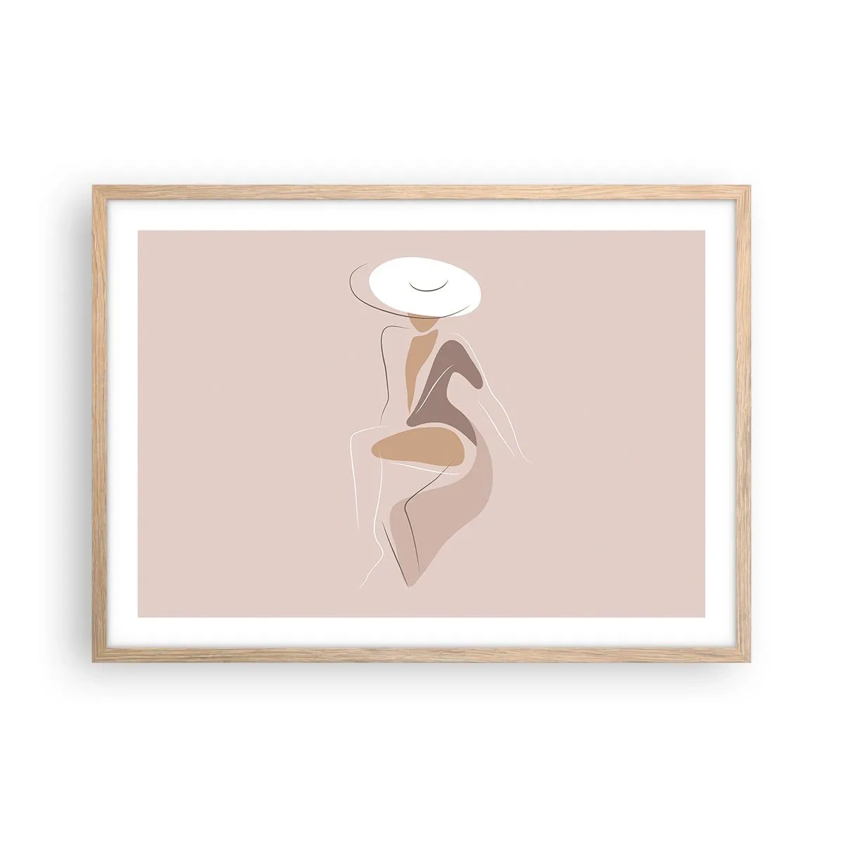 Plakát v rámu světlý dub - Jak vypadá pravá dáma? - 70x50 cm